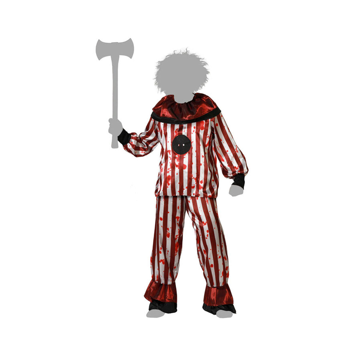 Red and White Striped Clown Costume XS/S