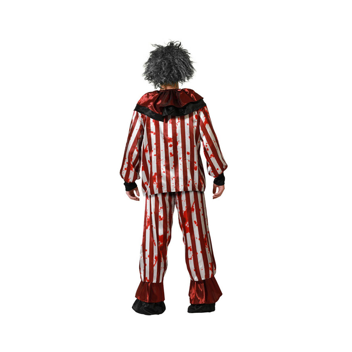Red and White Striped Clown Costume M/L