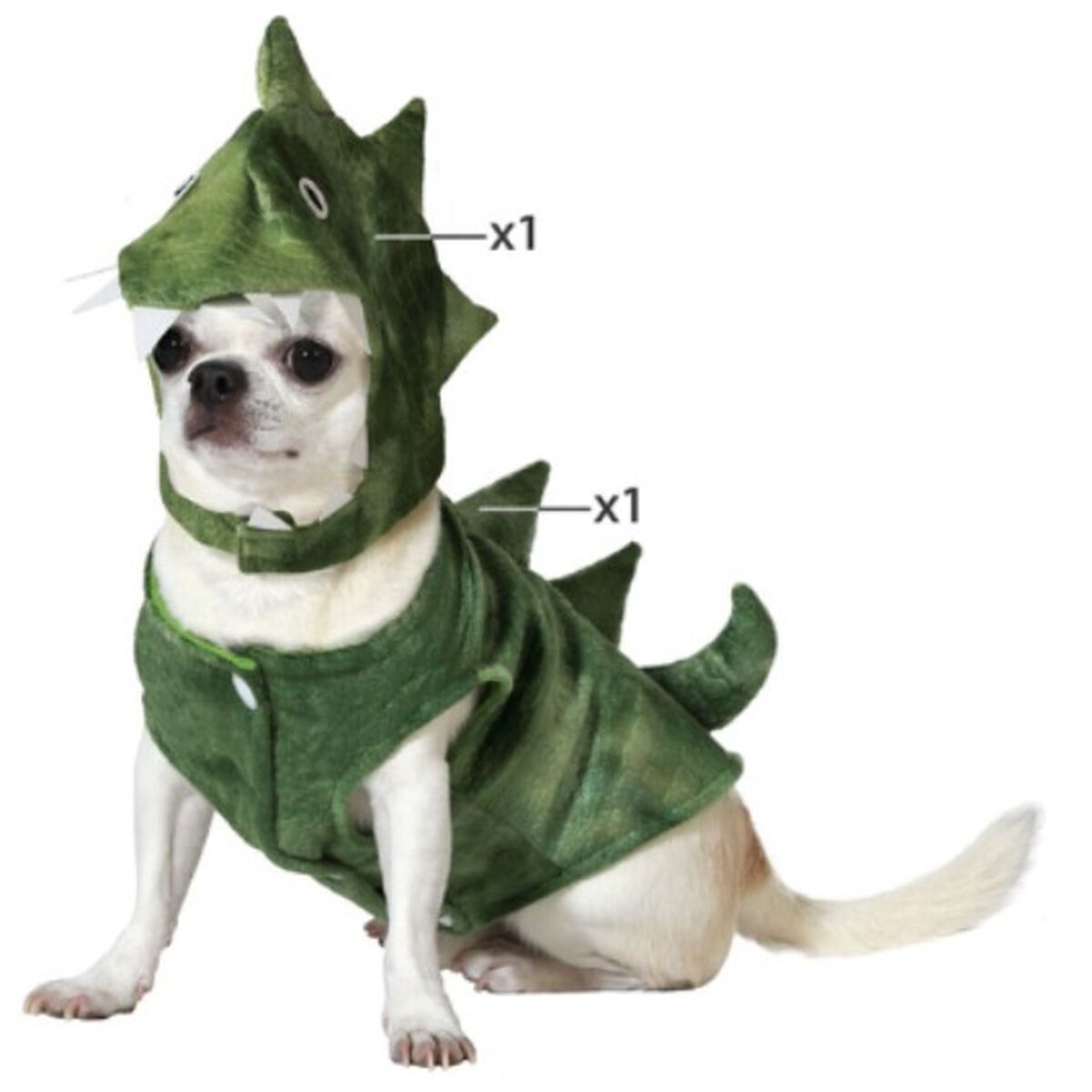 Dog Costume Size M Dinosaur-0